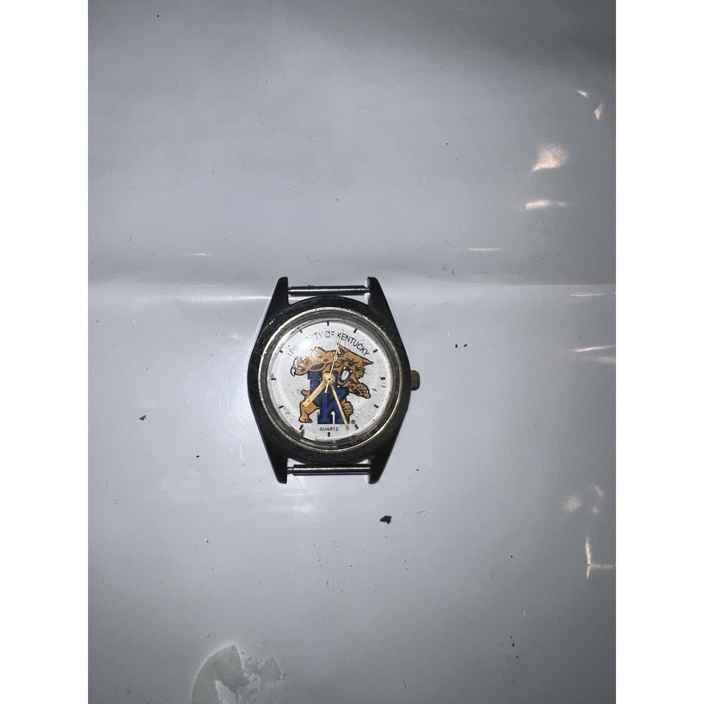 University of Kentucky Wildcats Basketball Football  Gold Tone Nelsonic Watch